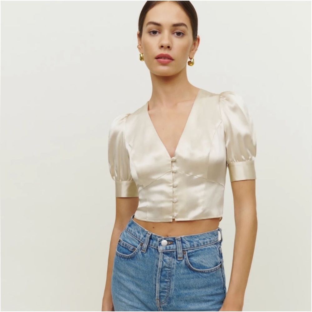 Reformation Mendez Silk Blouse